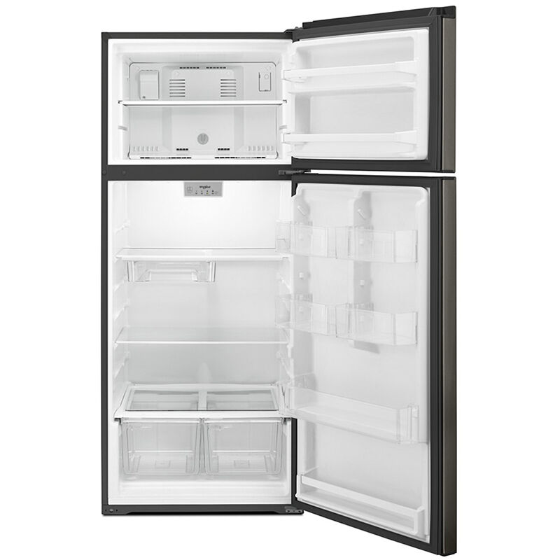Whirlpool 28 in. 18 cu. ft. Top Freezer Refrigerator - Black Stainless, , hires