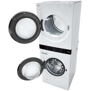LG 27 in. WashTower with 4.5 cu. ft. Washer with 6 Wash Programs & 7.4 cu. ft. Gas Dryer with 6 Dryer Programs, Sensor Dry & Wrinkle Care - White, White, hires