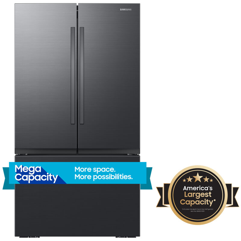 Samsung 36 in. 31.5 cu. ft. Smart French Door Refrigerator - Matte Black Steel, Matte Black Steel, hires