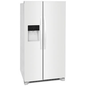 Frigidaire 36 in. 25.6 cu. ft. Side by Side Refrigerator with Ice & Water Dispenser - White, White, hires