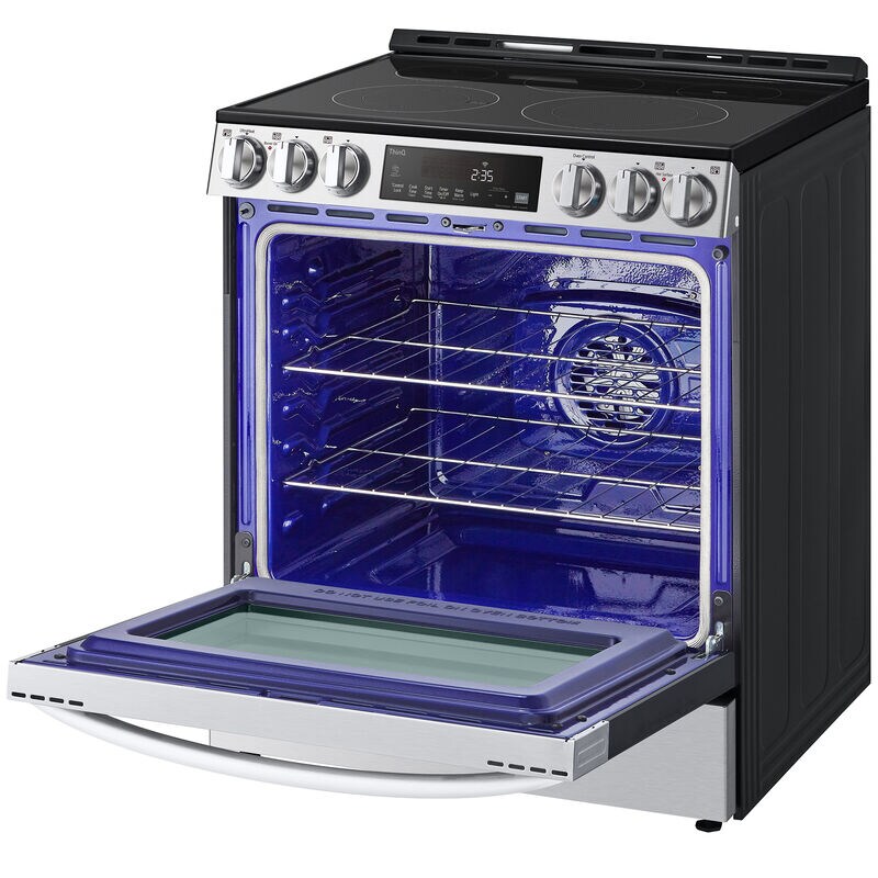 LG 30 in. 6.3 cu. ft. Smart Air Fry True European Convection Slide-In Electric Range with Radiant Burners - PrintProof Stainless Steel, , hires