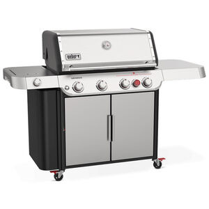 Weber Genesis S-435 4-Burner Liquid Propane Gas Grill with Side Burner & Sear Burner - Stainless Steel, , hires