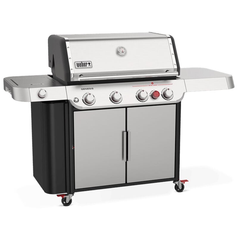 Weber Genesis S-435 4-Burner Liquid Propane Gas Grill with Side Burner & Sear Burner - Stainless Steel, , hires