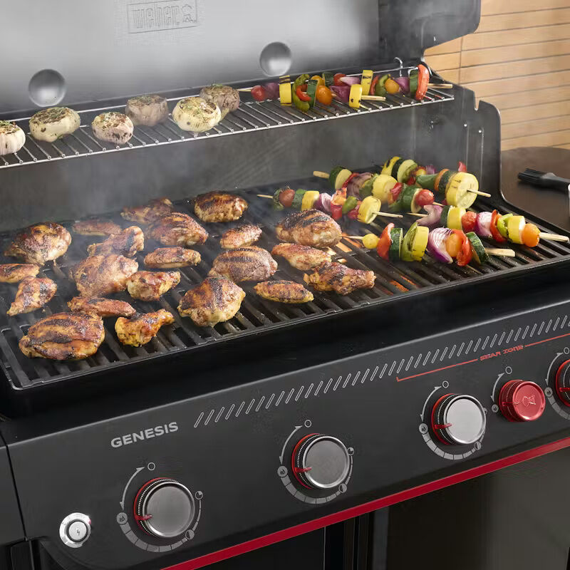 Weber Genesis E-430 4-Burner Natural Gas Grill with Sear Burner - Matte Black, , hires