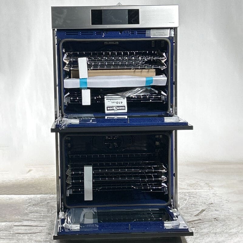 Samsung Bespoke 30 in. 10.2 cu. ft. Smart Top Control SteamElectric Double Wall Oven with Dual Convection - Stainless Steel (Open Box Excellent Condition), , hires