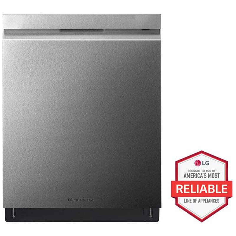 LG Signature 24 in. Top Control Smart Dishwasher with 38 dBa Sound Level, 3rd-Rack & Pocket - Textured Steel, , hires