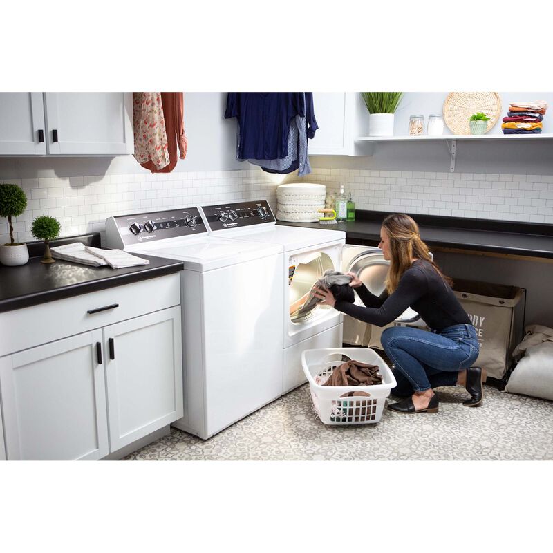 Speed Queen DR5 27 in. 7.0 cu. ft. Electric Dryer with Sensor Dry, Sanitize & Steam Cycle - White, , hires