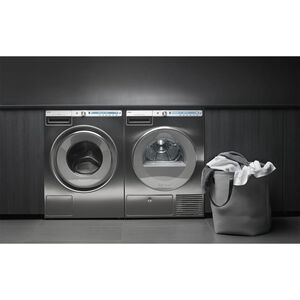 Asko Logic Series 23 in. 2.8 cu. ft. Stackable Front Load Washer with Sanitize & Steam Wash Cycle - Titanium, Titanium, hires