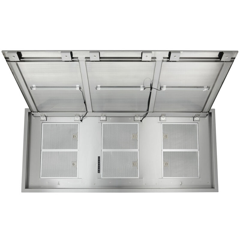 Best 63 in. Ceiling Style Range Hood with 4 Speed Settings & 3 LED Lights - Stainless Steel, , hires