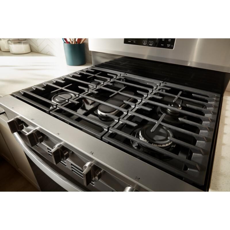 Whirlpool 30 in. 5.0 cu. ft. Air-Fry Standard Convection Gas Range with 5 Sealed Burners - Stainless Steel, , hires