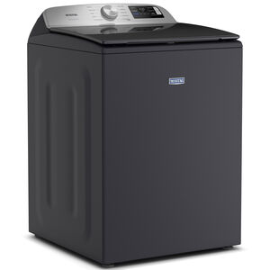 Maytag 27 in. 5.2 cu. ft. Smart Top Load Washer with Agitator & Extra Power - Midnight Steel, Midnight Steel, hires