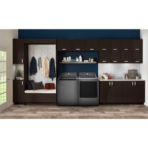 LG 27 in. 7.3 cu. ft. Electric Dryer with FlowSense Duct Clogging Indicator, LoDecibel Quiet Operation & Sensor Dry - Monochrome Gray, Monochrome Gray, hires