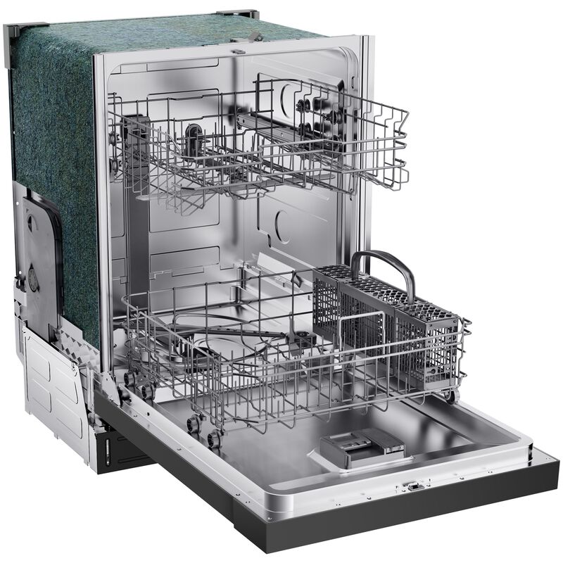 Midea 24 in. Front Control Flush-Mount Dishwasher with 52 dBA Sound level, Auto Open Door & Pocket Handle - Black, , hires