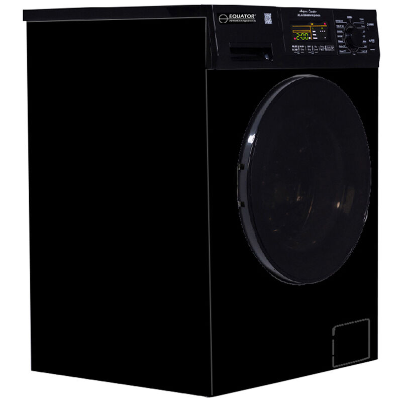 Equator 24 in. 1.6 cu. ft. Electric Front Load All-in-One Laundry Center with Sanitize Cycle & Sensor Dry - Black, Black, hires