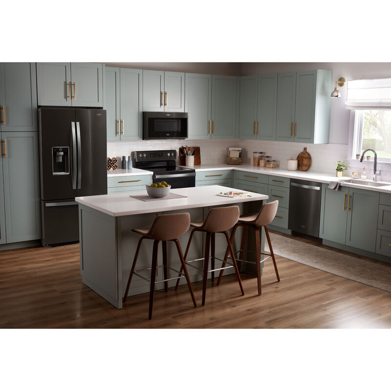 Whirlpool 36 in. 23.8 cu. ft. Counter Depth French Door Refrigerator with Ice & Water Dispenser - Black Stainless Steel, Black Stainless Steel, hires