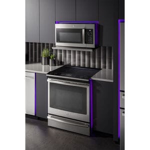 GE Profile 30 in. 2.2 cu. ft. 1000W Over-the-Range Microwave with 400 CFM & Sensor Cooking - Stainless Steel, , hires