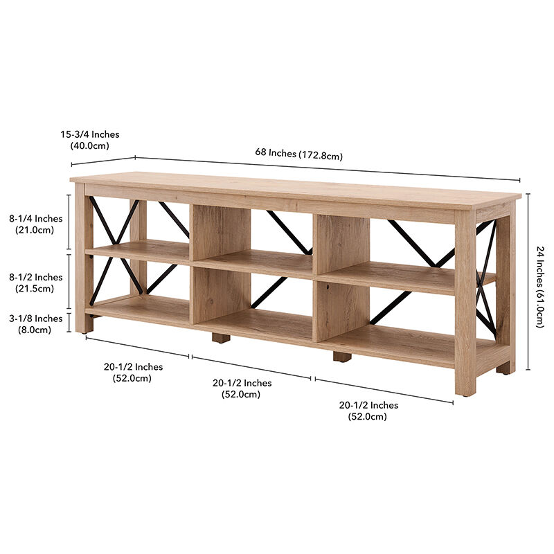 Hudson & Canal Sawyer 68" TV Stand - White Oak, , hires