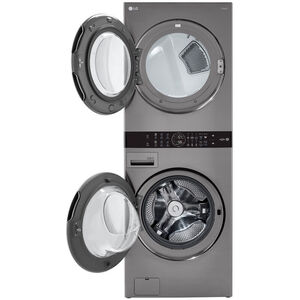 LG 27 in. WashTower with 4.5 cu. ft. Washer with 6 Wash Programs & 7.4 cu. ft. Gas Dryer with 6 Dryer Programs, Sensor Dry & Wrinkle Care - Graphite Steel, Graphite Steel, hires