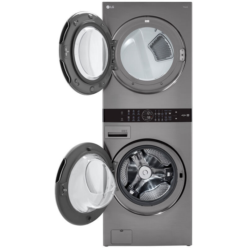 LG 27 in. WashTower with 4.5 cu. ft. Washer with 6 Wash Programs & 7.4 cu. ft. Gas Dryer with 6 Dryer Programs, Sensor Dry & Wrinkle Care - Graphite Steel, Graphite Steel, hires