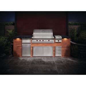 Wolf 13 in. Natural Gas Single Side Burner - Stainless Steel, , hires