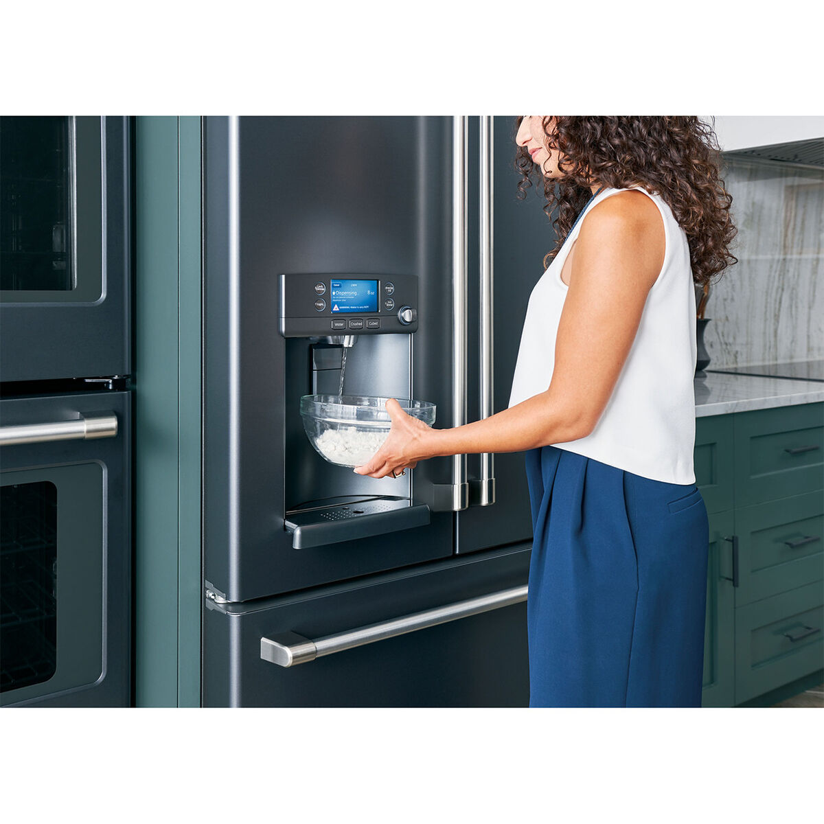 Cafe 36 in. 27.8 cu. ft. Smart French Door Refrigerator with Ice