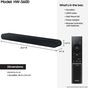 Samsung 5 Channels Dolby Atmos Smart Sound Bar with Bluetooth & Wireless Subwoofer (Sold-Separately) - Black, , hires