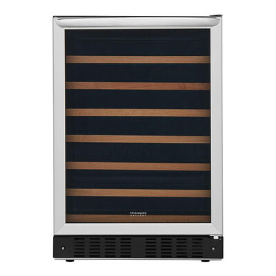 Frigidaire Gallery 24 in. Undercounter Wine Cooler with Single Zone & 52 Bottle Capacity - Stainless Steel | FGWC5233TS