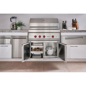 Wolf 30 in. 2-Burner Built-In Natural Gas Grill with Rotisserie & Smoker Box - Stainless Steel, , hires