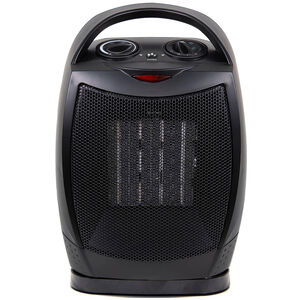 Lifesmart Ceramic Electric Heater with 2 Heat Settings & Overheat Shut Off - Black, , hires