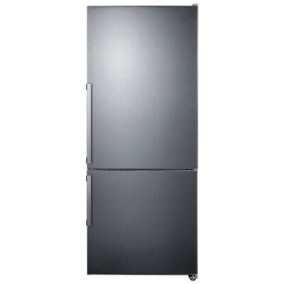 Summit Thin Line Series 28 in. 14.0 cu. ft. Counter Depth Bottom Freezer Refrigerator - Stainless Steel | FFBF283SS