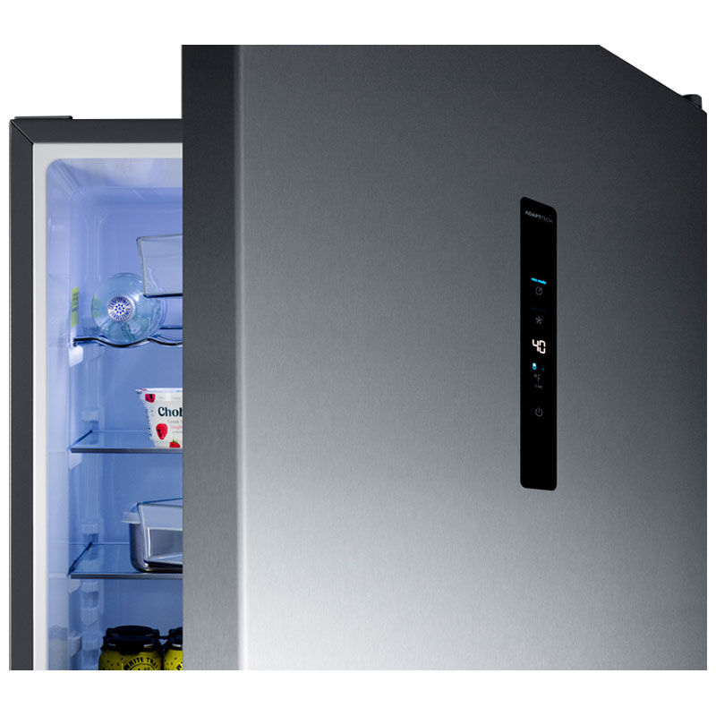 Summit 24 in. 10.6 cu. ft. Counter Depth Bottom Freezer Refrigerator - Stainless Steel, , hires