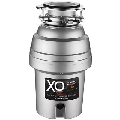XO 1 HP Continuous Feed Waste Disposer with 2500 RPM, Anti-Jam & Noise Reducing Insulation - Stainless Steel | XOD1PRO