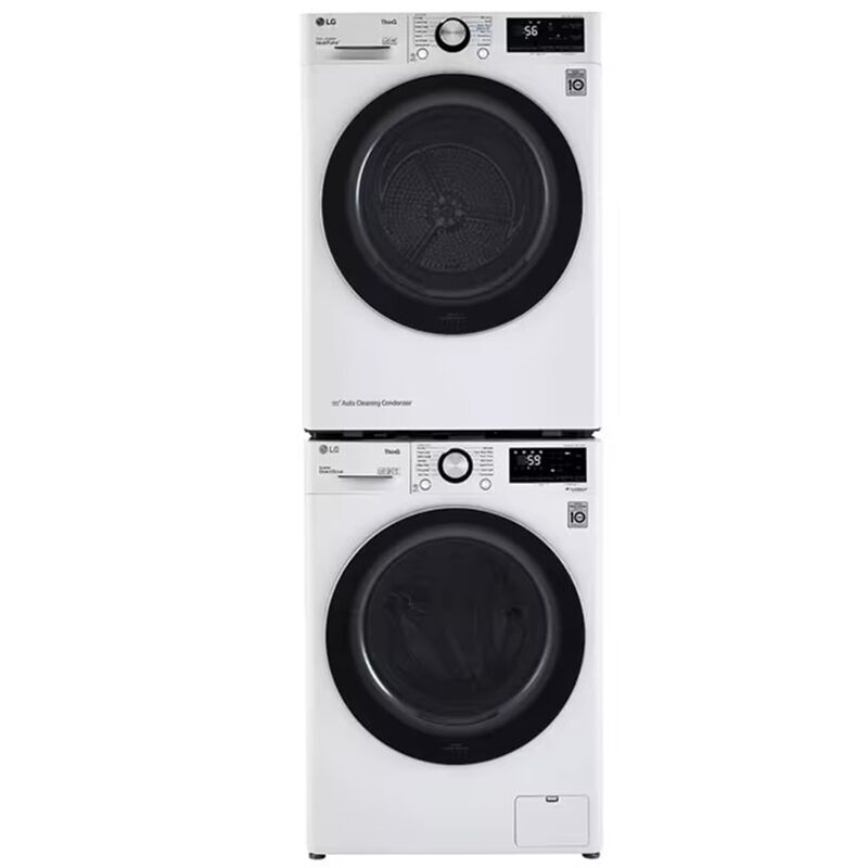 LG WM1455HWA 24 Inch Smart Compact Front Load Washer with 2.4 Cu. Ft.  Capacity, AI Fabric Sensor, Smart Pairing™, ThinQ® Technology, Tempered  Glass Door, Sanitary, Tub Clean, Speed Wash and ENERGY STAR® Certified