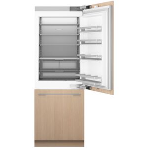 Fisher & Paykel Series 11 30 in. 15.9 cu. ft. Built-In Smart Counter Depth Bottom Freezer Refrigerator with Zero Clearance Hinge & Internal Water Dispenser - Custom Panel Ready, , hires
