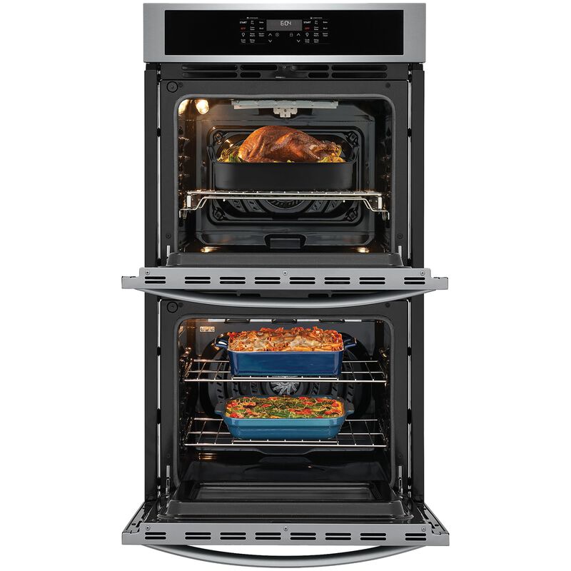 Frigidaire 27 in. 7.6 cu. ft. Top Control Electric Double Wall Oven with Standard Convection - Stainless Steel, Stainless Steel, hires