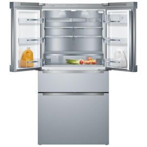 Bosch 800 Series 36 in. 21.0 cu. ft. Smart Counter Depth 4-Door French Door Refrigerator with Internal Water Dispenser - Stainless Steel, , hires