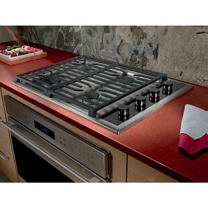 Wolf Transitional 30 in. 4-Burner Natural Gas Cooktop with Simmer Burner & Power Burner - Stainless Steel, , hires