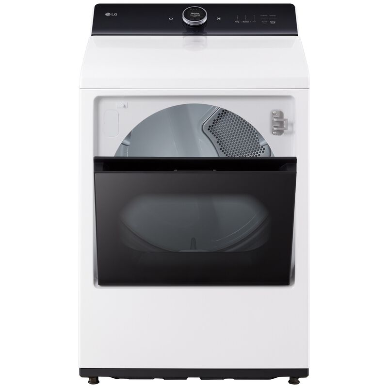 LG 27 in. 7.3 cu. ft. Smart Electric Dryer with EasyLoad Door, AI Sensor Dry, TurboSteam Technology, Sanitize & Steam Cycle - Alpine White, Alpine White, hires
