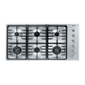 Miele Professional Series 42 in. 6-Burner Natural Gas Cooktop with Power Burner - Stainless Steel, , hires