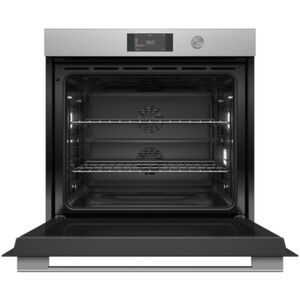 Fisher & Paykel Series 7 30 in. 4.9 cu. ft. Smart Electric Single Wall Oven with True European Convection - Brushed Silver Glass, , hires