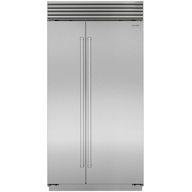 Sub-Zero Classic 42 in. 23.8 cu. ft. Built-In Smart Counter Depth Side-by-Side Refrigerator with Professional Handles - Stainless Steel, , hires