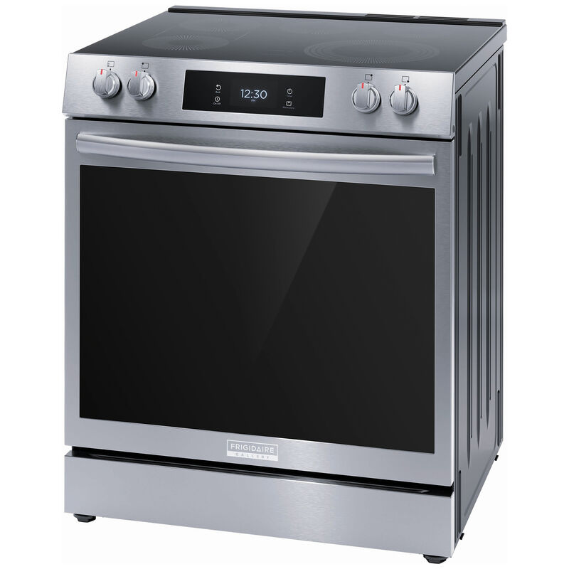 Frigidaire Gallery 30 in. 6.2 cu. ft. Air Fry True European Convection Steam Electric Range with Smoothtop Burners - Stainless Steel, , hires