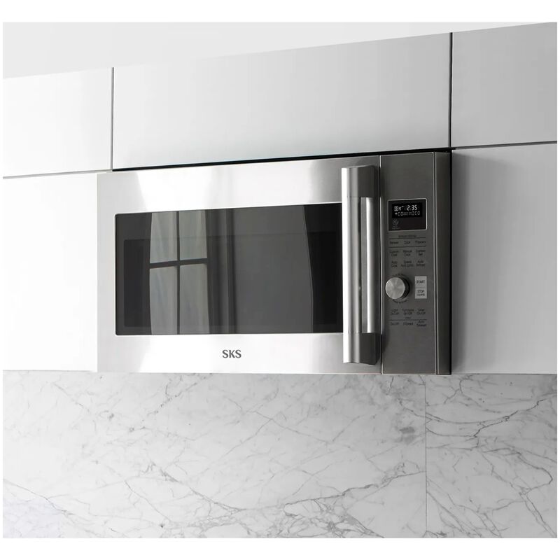 SKS 30 in. 1.7 cu. ft. 950W Smart Over-the-Range Microwave with 300 CFM, Convection & Sensor Cooking - Stainless Steel, , hires