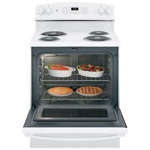 GE 30 in. 5 cu. ft. Electric Range with Coil Burners - White, White, hires