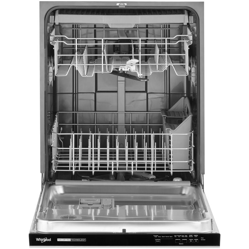 Whirlpool 24 in. Top Control Dishwasher with 51 dBa Sound Level, 3rd-Rack & Pocket - Fingerprint Resistant Stainless, , hires