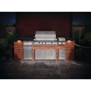 Wolf 42 in. 3-Burner Built-In Natural Gas Grill with Rotisserie, Sear Burner & Smoker Box - Stainless Steel, , hires
