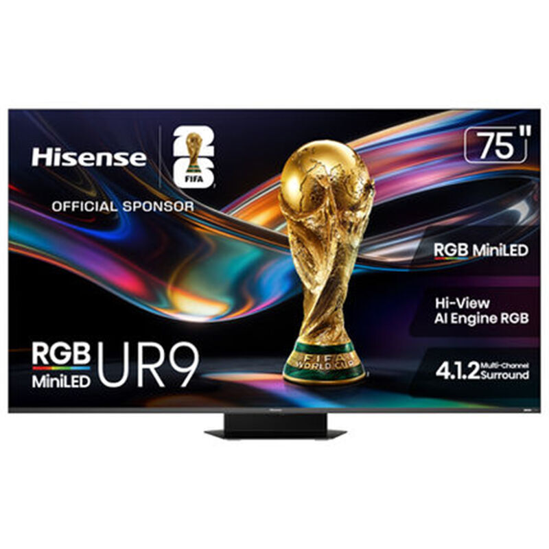 Hisense - 75" Class UR9 Series RGB Mini LED 4K UHD Smart Google TV, , hires