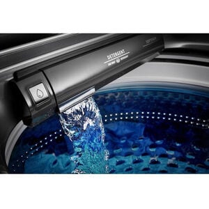 Maytag 27 in. 5.2 cu. ft. Smart Top Load Washer with Agitator & Extra Power Button - Metallic Slate, Metallic Slate, hires