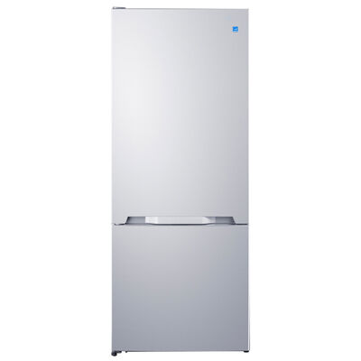 Summit 28 in. 15.1 cu. ft. Counter Depth Bottom Freezer Refrigerator - White | FFBF151WLHD