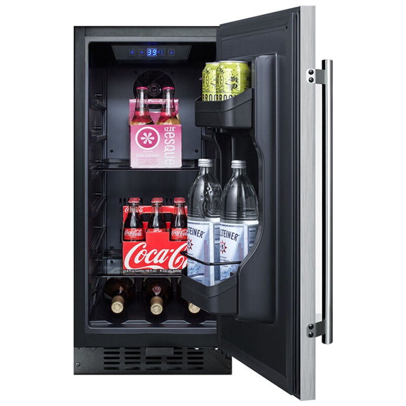 Summit 15 in. 2.2 cu. ft. Undercounter Refrigerator with Stainless Steel Cabinet & Door - Stainless Steel, , hires